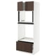 SEKTION / MAXIMERA Gabinete alto horno/micro+cjn/2prta, blanco/Sinarp marrón, 30x24x80 "
