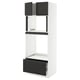 SEKTION / MAXIMERA Gabinete alto horno/micro+cjn/2prta, blanco/Upplöv antracita mate, 30x24x80 "