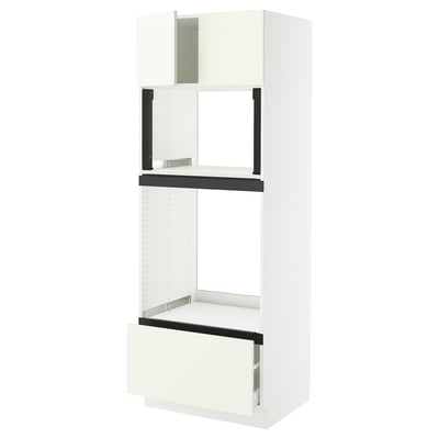SEKTION / MAXIMERA Gabinete alto horno/micro+cjn/2prta, blanco/Vallstena blanco, 30x24x80 "