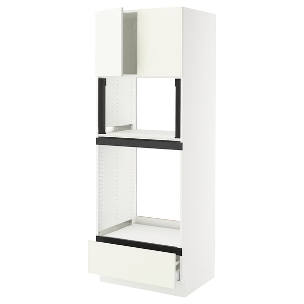 SEKTION / MAXIMERA Gabinete alto horno/micro+cjn/2prta, blanco/Vallstena blanco, 30x24x80 "