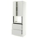 SEKTION / MAXIMERA Gabinete alto micro+2cajones/2prta, blanco/Aspudden gris claro, 30x24x90 "