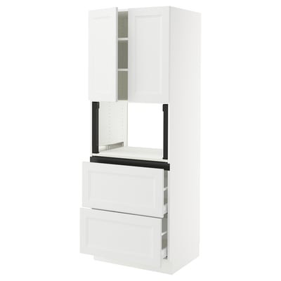 SEKTION / MAXIMERA Gabinete alto micro+2cajones/2prta, blanco/Axstad blanco mate, 30x24x80 "