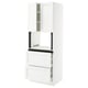 Opción: SEKTION / MAXIMERA Gabinete alto micro+2cajones/2prta, blanco Enköping/blanco efecto madera, 30x24x80 "