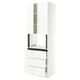 SEKTION / MAXIMERA Gabinete alto micro+3 cjn/2 puertas, blanco/Aspudden blanco mate, 30x24x90 "