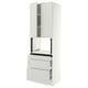 SEKTION / MAXIMERA Gabinete alto micro+3 cjn/2 puertas, blanco/Aspudden gris claro, 30x24x90 "