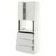 SEKTION / MAXIMERA Gabinete alto micro+3 cjn/2 puertas, blanco/Aspudden gris claro, 30x24x80 "
