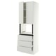 SEKTION / MAXIMERA Gabinete alto micro+3 cjn/2 puertas, blanco/Aspudden gris claro, 30x24x90 "