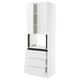 Opción: SEKTION / MAXIMERA Gabinete alto micro+3 cjn/2 puertas, blanco/Axstad blanco mate, 30x24x90 "