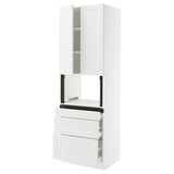 SEKTION / MAXIMERA Gabinete alto micro+3 cjn/2 puertas, blanco/Axstad blanco mate, 30x24x90 "