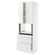 SEKTION / MAXIMERA Gabinete alto micro+3 cjn/2 puertas, blanco/Axstad blanco mate, 30x24x90 "