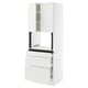 Opción: SEKTION / MAXIMERA Gabinete alto micro+3 cjn/2 puertas, blanco/Axstad blanco mate, 30x24x80 "