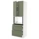SEKTION / MAXIMERA Gabinete alto micro+3 cjn/2 puertas, blanco/Axstad gris-verde, 30x24x90 "