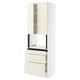 SEKTION / MAXIMERA Gabinete alto micro+3 cjn/2 puertas, blanco/Bodbyn color hueso, 30x24x90 "