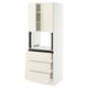 SEKTION / MAXIMERA Gabinete alto micro+3 cjn/2 puertas, blanco/Bodbyn color hueso, 30x24x80 "
