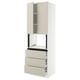 SEKTION / MAXIMERA Gabinete alto micro+3 cjn/2 puertas, blanco/Havstorp beige, 30x24x90 "