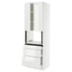 SEKTION / MAXIMERA Gabinete alto micro+3 cjn/2 puertas, blanco/Ringhult blanco, 30x24x90 "