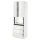 SEKTION / MAXIMERA Gabinete alto micro+3 cjn/2 puertas, blanco/Ringhult blanco, 30x24x90 "