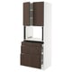SEKTION / MAXIMERA Gabinete alto micro+3 cjn/2 puertas, blanco/Sinarp marrón, 30x24x80 "