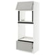 SEKTION / MAXIMERA Gabinete alto micro/hrn+cjn/pt+appr, blanco/Lerhyttan gris claro, 30x24x80 "