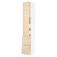 SEKTION / MAXIMERA Gabinete alto+prta/2 frentes/4 cjn, blanco/Askersund efecto de fresno claro, 15x24x90 "
