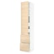 SEKTION / MAXIMERA Gabinete alto+prta/2 frentes/4 cjn, blanco/Askersund efecto de fresno claro, 18x24x90 "