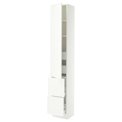SEKTION / MAXIMERA Gabinete alto+prta/2 frentes/4 cjn, blanco/Aspudden blanco mate, 15x15x90 "