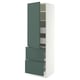 SEKTION / MAXIMERA Gabinete alto+prta/2 frentes/4 cjn, blanco/Aspudden gris verdoso oscuro, 24x24x80 "