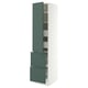 SEKTION / MAXIMERA Gabinete alto+prta/2 frentes/4 cjn, blanco/Aspudden gris verdoso oscuro, 18x24x80 "