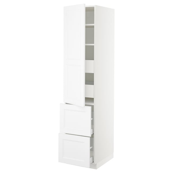 SEKTION / MAXIMERA Gabinete alto+prta/2 frentes/4 cjn, blanco/Axstad blanco mate, 18x24x80 "