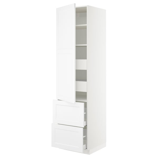 SEKTION / MAXIMERA Gabinete alto+prta/2 frentes/4 cjn, blanco/Axstad blanco mate, 24x24x90 "