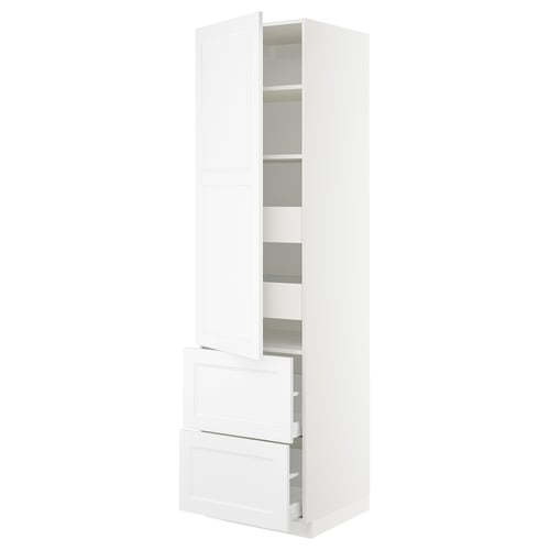 SEKTION / MAXIMERA Gabinete alto+prta/2 frentes/4 cjn, blanco/Axstad blanco mate, 24x24x90 "