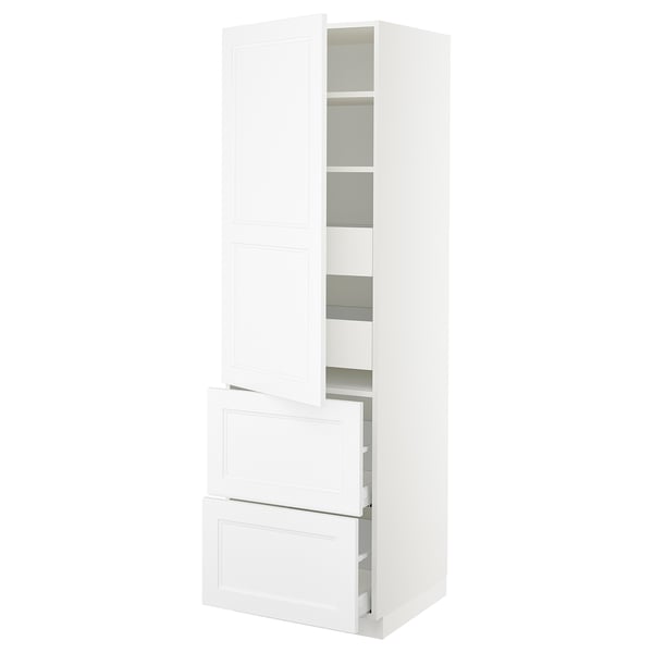 SEKTION / MAXIMERA Gabinete alto+prta/2 frentes/4 cjn, blanco/Axstad blanco mate, 24x24x80 "