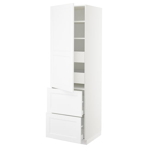 SEKTION / MAXIMERA Gabinete alto+prta/2 frentes/4 cjn, blanco/Axstad blanco mate, 24x24x80 "