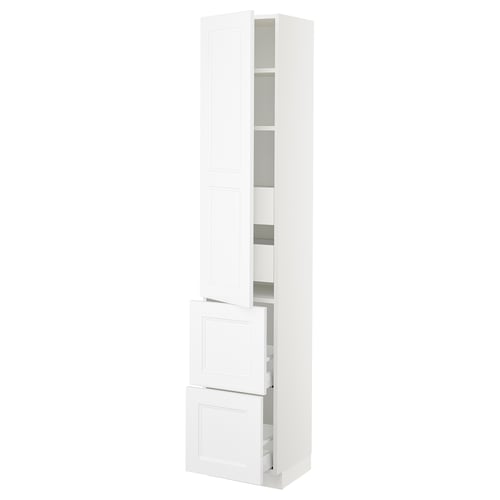 SEKTION / MAXIMERA Gabinete alto+prta/2 frentes/4 cjn, blanco/Axstad blanco mate, 15x15x80 "