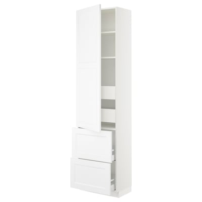 SEKTION / MAXIMERA Gabinete alto+prta/2 frentes/4 cjn, blanco/Axstad blanco mate, 24x15x90 "