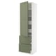 SEKTION / MAXIMERA Gabinete alto+prta/2 frentes/4 cjn, blanco/Axstad gris-verde, 24x24x90 "