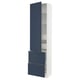SEKTION / MAXIMERA Gabinete alto+prta/2 frentes/4 cjn, blanco Axstad/mate azul, 24x15x90 "