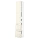 SEKTION / MAXIMERA Gabinete alto+prta/2 frentes/4 cjn, blanco/Bodbyn color hueso, 18x15x90 "
