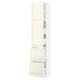 SEKTION / MAXIMERA Gabinete alto+prta/2 frentes/4 cjn, blanco/Bodbyn color hueso, 18x15x80 "
