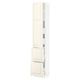 SEKTION / MAXIMERA Gabinete alto+prta/2 frentes/4 cjn, blanco/Bodbyn color hueso, 15x15x80 "