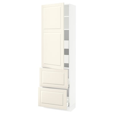 SEKTION / MAXIMERA Gabinete alto+prta/2 frentes/4 cjn, blanco/Bodbyn color hueso, 24x15x80 "