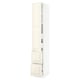 SEKTION / MAXIMERA Gabinete alto+prta/2 frentes/4 cjn, blanco/Bodbyn color hueso, 15x24x90 "