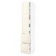 SEKTION / MAXIMERA Gabinete alto+prta/2 frentes/4 cjn, blanco/Bodbyn color hueso, 15x24x80 "