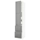 SEKTION / MAXIMERA Gabinete alto+prta/2 frentes/4 cjn, blanco/Bodbyn gris, 18x24x90 "