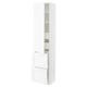 SEKTION / MAXIMERA Gabinete alto+prta/2 frentes/4 cjn, blanco Enköping/blanco efecto madera, 18x15x80 "