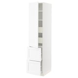 SEKTION / MAXIMERA Gabinete alto+prta/2 frentes/4 cjn, blanco Enköping/blanco efecto madera, 18x24x80 "