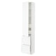 SEKTION / MAXIMERA Gabinete alto+prta/2 frentes/4 cjn, blanco Enköping/blanco efecto madera, 18x15x90 "