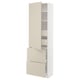SEKTION / MAXIMERA Gabinete alto+prta/2 frentes/4 cjn, blanco/Havstorp beige, 24x15x80 "