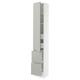 SEKTION / MAXIMERA Gabinete alto+prta/2 frentes/4 cjn, blanco/Havstorp gris claro, 15x15x90 "
