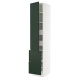 SEKTION / MAXIMERA Gabinete alto+prta/2 frentes/4 cjn, blanco/Havstorp verde oscuro, 18x24x90 "